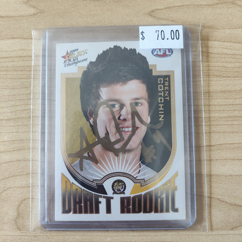 2008 Select Champions Draft Rookie Trent Cotchin Richmond Hand Signed Card