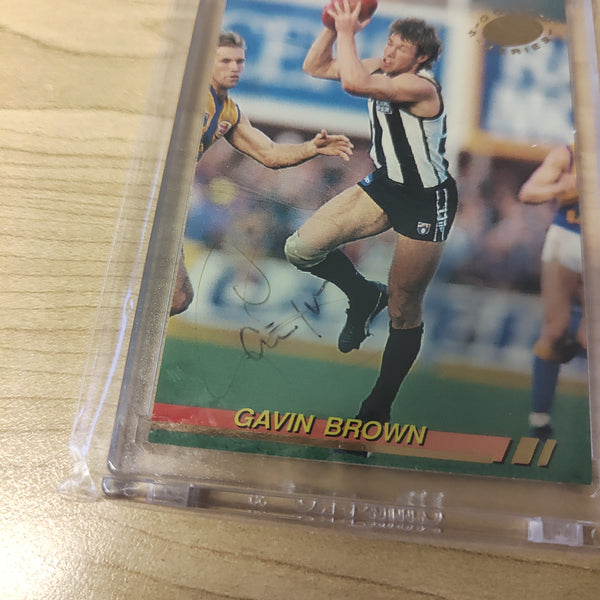1994 Select Gold Series Gavin Brown Collingwood No.48 Hand Signed Card