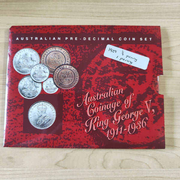Australia 1929 Coinage of King George V Set