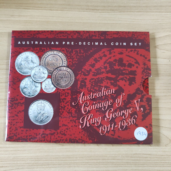 Australia 1934 Coinage of King George V Set