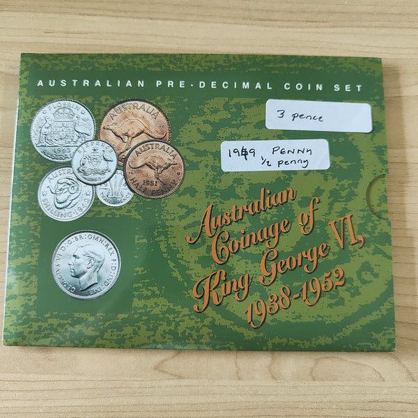 Australia 1949 Coinage of King George VI 1938-1952 Set