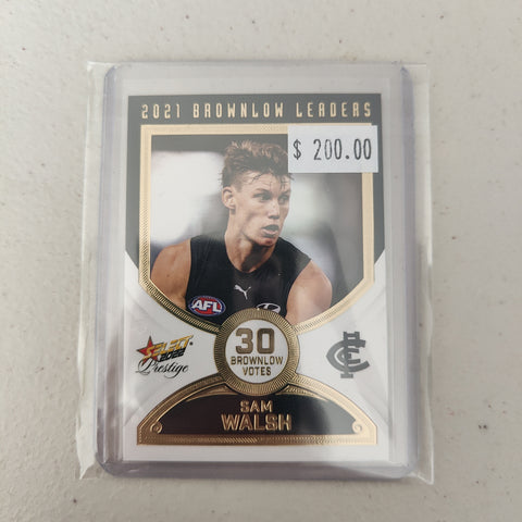 2022 Select Prestige Brownlow Leaders Sam Walsh Carlton 66/80