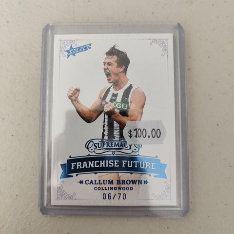 2021 Select Supremacy Franchise Future Callum Brown Collingwood LOW NUMBER 06/70