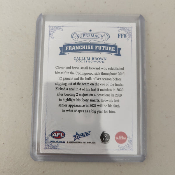 2021 Select Supremacy Franchise Future Callum Brown Collingwood LOW NUMBER 06/70