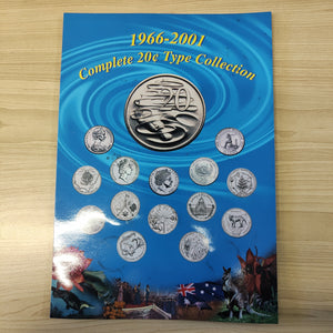 Sherwood 1966-2001 Complete Twenty Cent Coin Collection In Folder