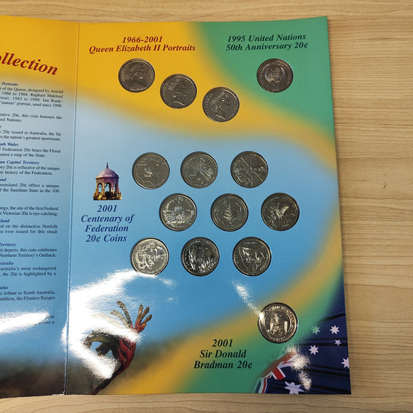 Sherwood 1966-2001 Complete Twenty Cent Coin Collection In Folder