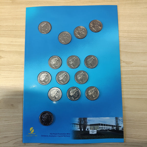 Sherwood 1966-2001 Complete Twenty Cent Coin Collection In Folder