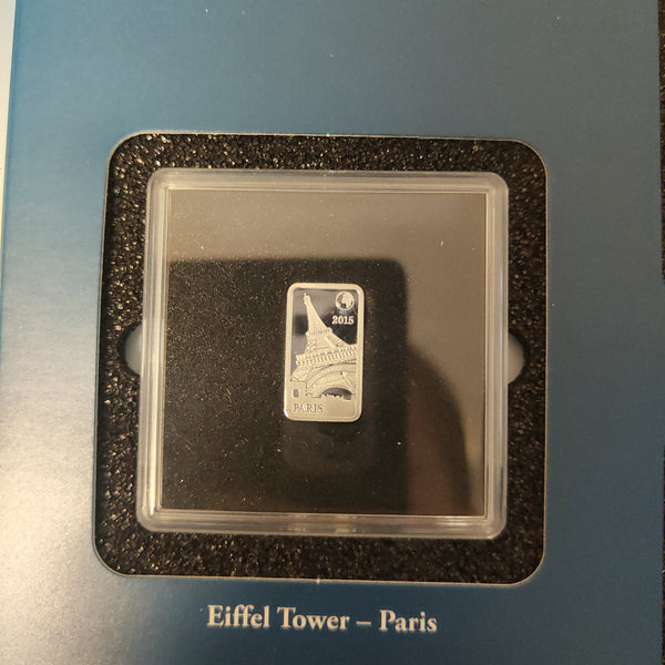 2014-15 Macquarie Mint Solomon Islands Masterpieces of Architecture Famous Landmarks Proof .999 Silver Miniature Bars