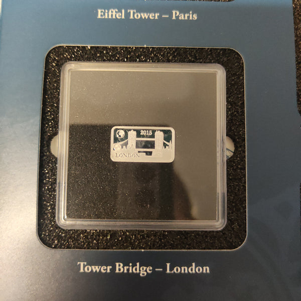 2014-15 Macquarie Mint Solomon Islands Masterpieces of Architecture Famous Landmarks Proof .999 Silver Miniature Bars