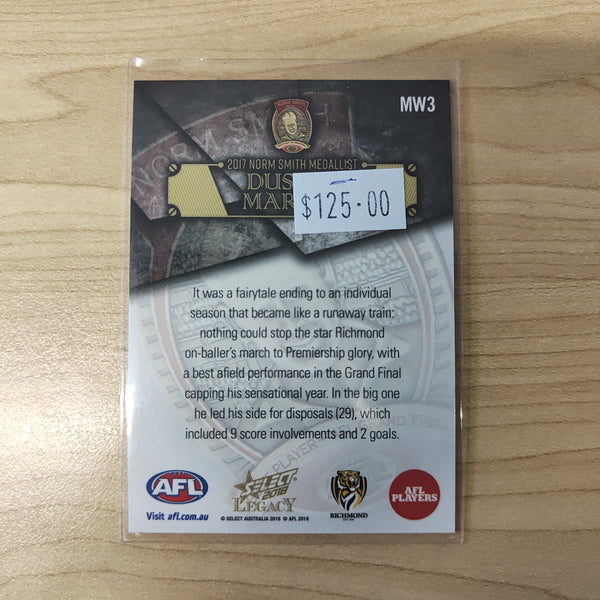 2018 Select Legacy Norm Smith Medallist Dustin Martin Richmond