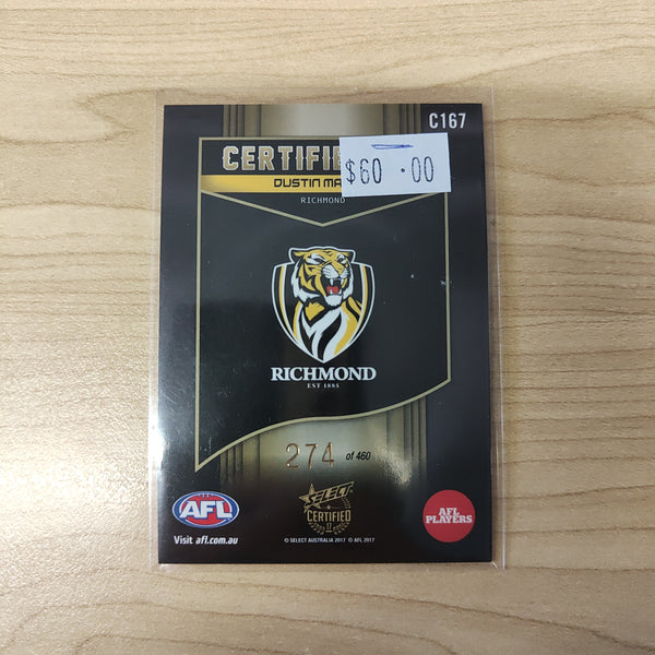 2017 Select Certified 460 Dustin Martin Richmond No.274/460