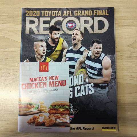 2020 AFL Football Record Grand Final Richmond v Geelong