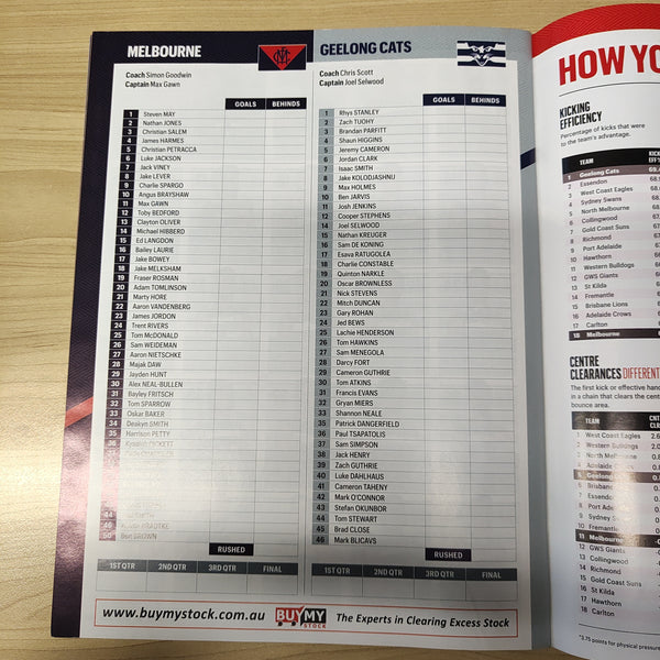 2021 AFL Football Record Preliminary Finals Melbourne v Geelong; Port Adelaide v Western Bulldogs