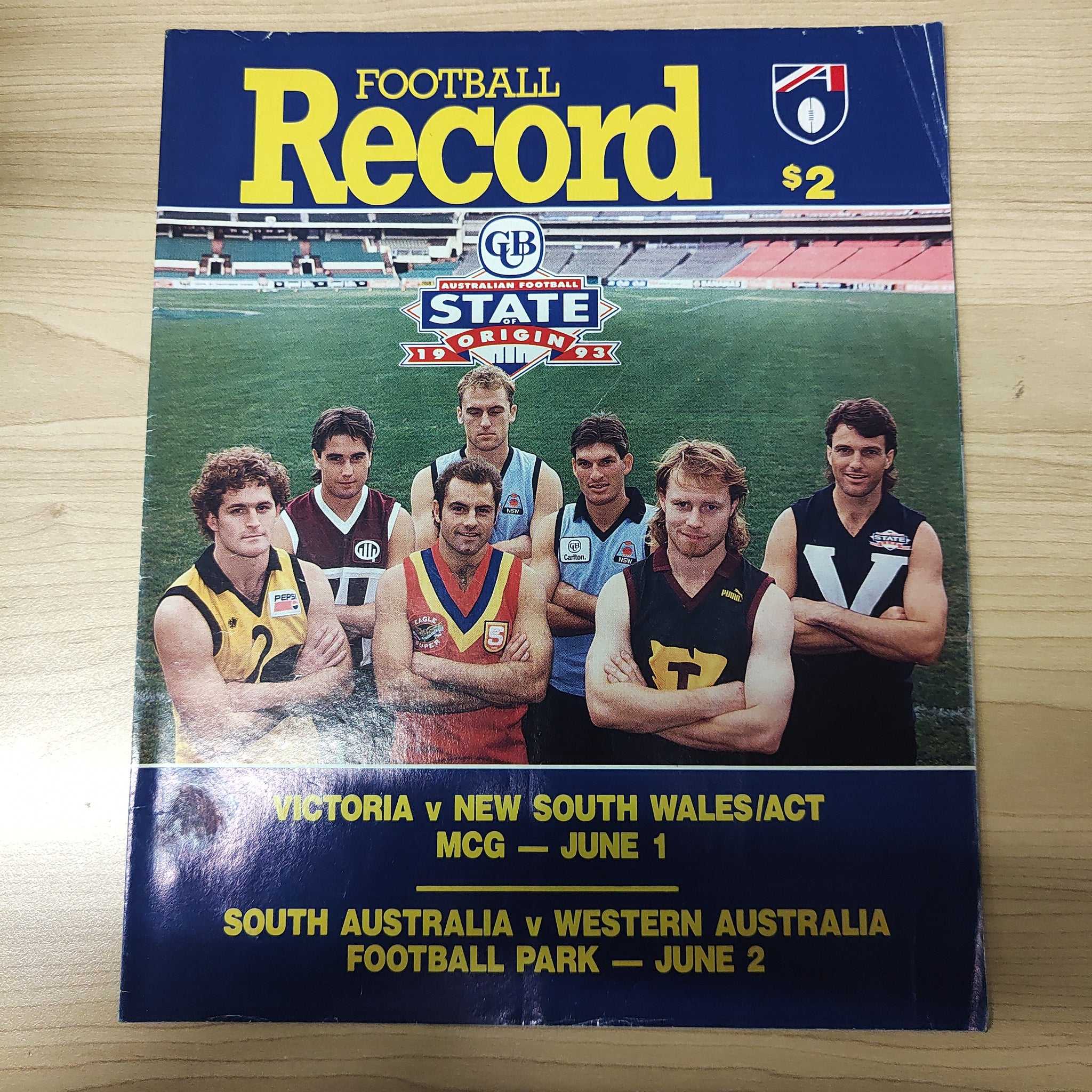 1993 June 1/2 Victoria v NSW, SA v WA AFL Football State of Origin Record