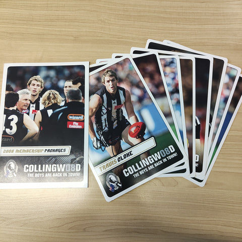 2008 Collingwood Football Club Membership Package of Hand Signed Jumbo Cards