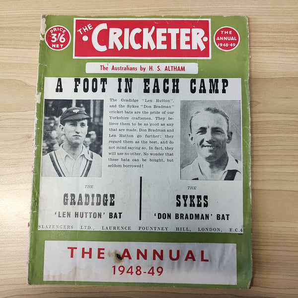 Cricket 1948-50 3 different "Cricketer The Annual Cricket Record" magazines. 1948-49 Annual, 1949 Spring Annual, 1949-50 Annual