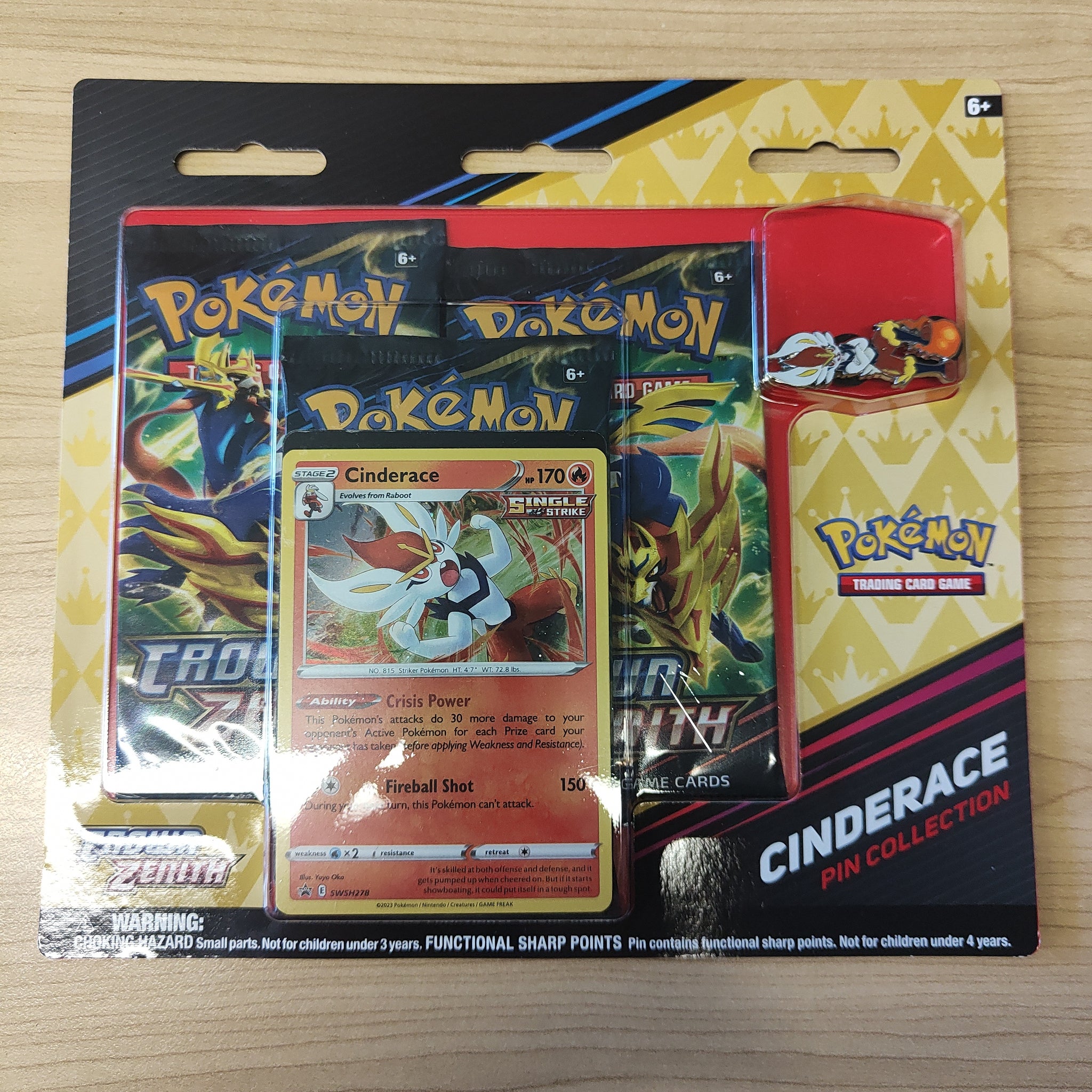 Pokemon TCG Crown Zenith Pin Collection Cinderace – Shields Stamps & Coins