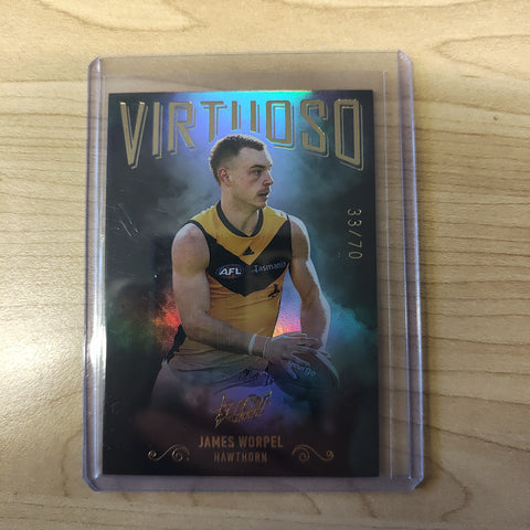 2022 AFL Select Footy Stars Virtuoso James Worpel Hawthorn 33/70