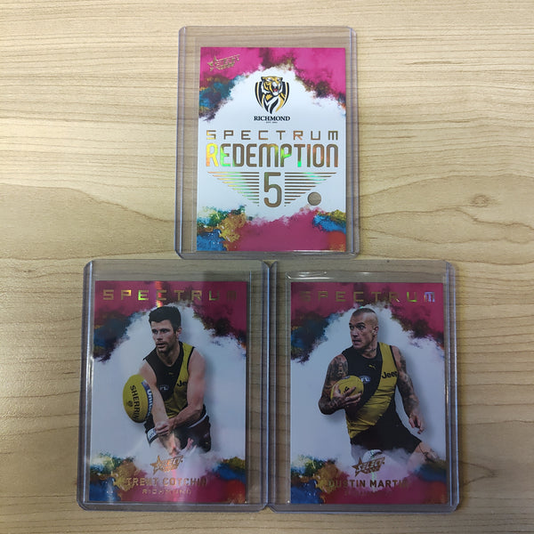 2022 AFL Footy Stars Spectrum Redemption 5 Card Richmond Redeemed Trent Cotchin Dustin Martin 088/125