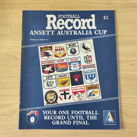 AFL 1995 Feb 24 - March 18 Ansett Australia Cup Football Record