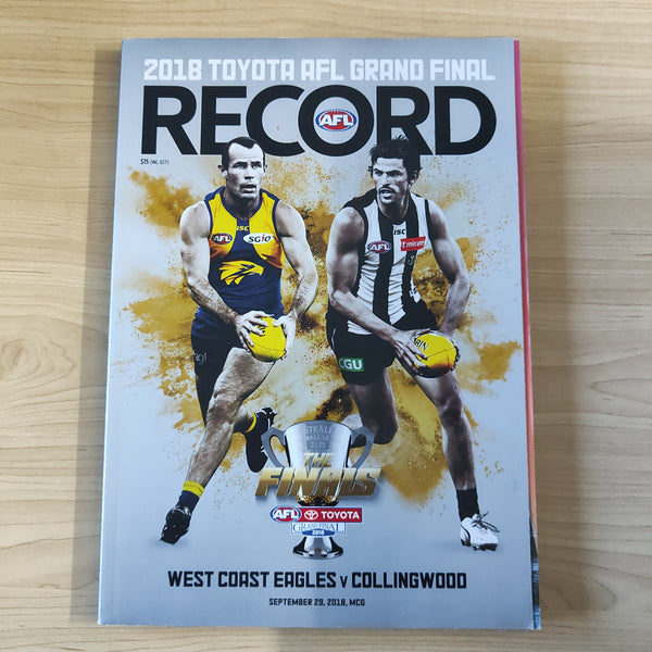 2018 AFL Grand Final Football Record West Coast v Collingwood