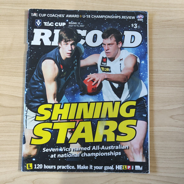 2007 July 14-15 TAC Cup VFL Victoria Football Record