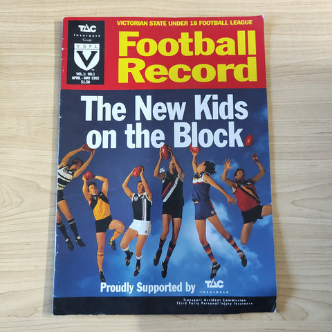 Football 1992 April- May TAC Cup VSFL VFL Victoria Football Record