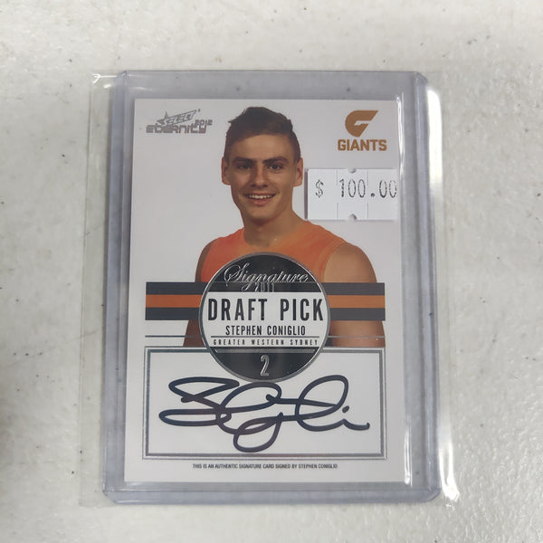 2012 Select Eternity Draft Pick Signature Stephen Coniglio GWS LOW NUMBER No.009/300