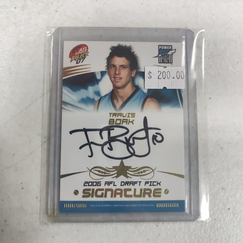 2007 Select Supreme Draft Pick Signature Travis Boak Port Adelaide No. 170/450
