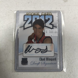 2012 AFL Footy Cards Draft Prospect Draft Pick Signature Chad Wingard Port Adelaide 46/50