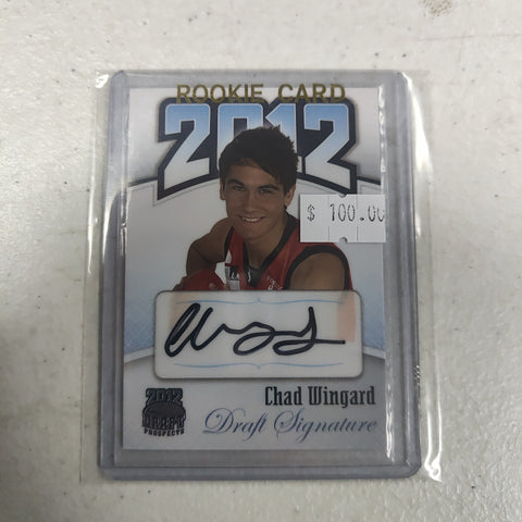 2012 AFL Footy Cards Draft Prospect Draft Pick Signature Chad Wingard Port Adelaide 46/50