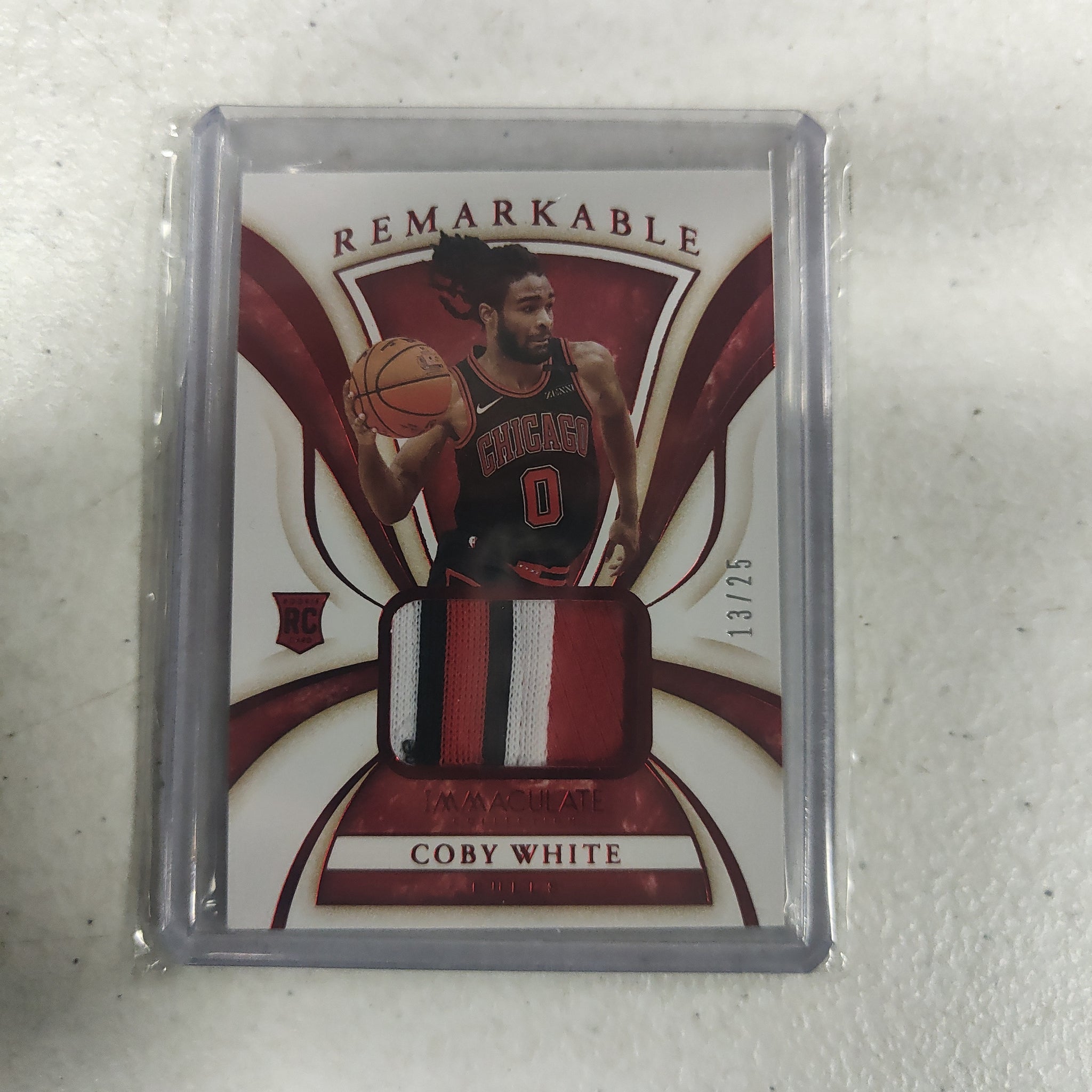 2020 Panini Immaculate Collection Remarkable Coby White Chicago Bulls NBA Basketball Card 13/25