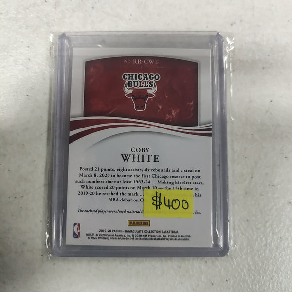 2020 Panini Immaculate Collection Remarkable Coby White Chicago Bulls NBA Basketball Card 13/25