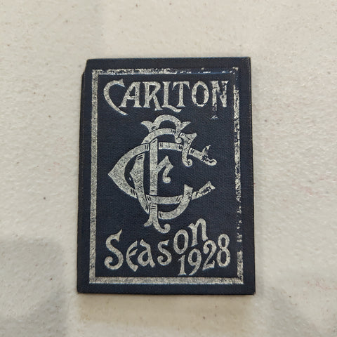 VFL 1928 Carlton Football Club Membership Season Ticket No.1800