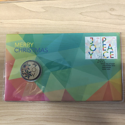 2022 Australian $1 Merry Christmas PNC 1st Day Issue