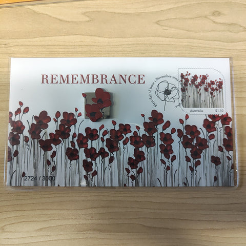 2022 Australia Post Remembrance Prestige Cover with Silver Plated Magnetic Badge