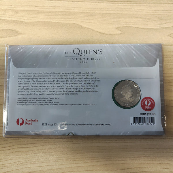 2022 Australia 50c The Queen's Platinum Jubilee PNC