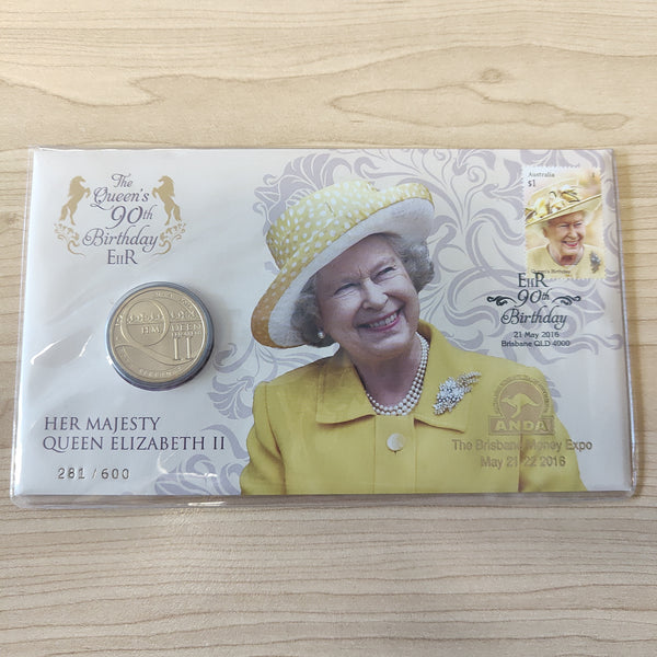 2016 Australia $1 The Queen's 90th Birthday PNC ANDA Overprint 281/600