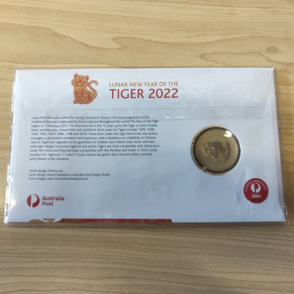 2022 Australia $1 Lunar New Year of the Tiger PNC ANDA Overprint 453/750