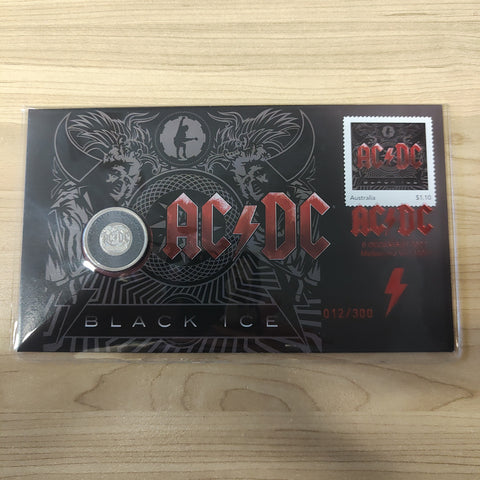 2022 Australia 20c AC/DC Black Ice PNC Limited Edition Overprinted 012/300