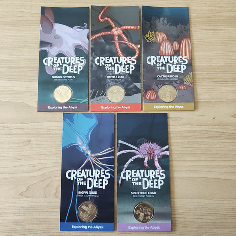 2023 RAM $1 Creatures of the Deep Set of 5 Carded C Mintmark Uncirculated Coins