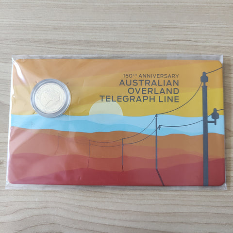 2022 RAM $1 150th Anniversary Australian Overland Telegraph Line Carded Coin