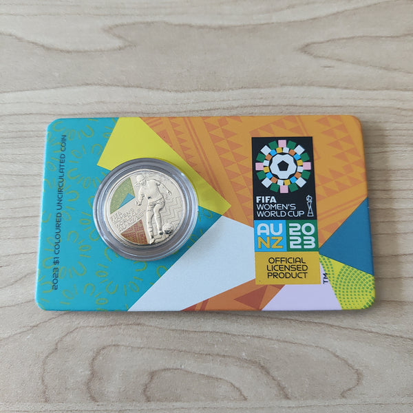 2023 RAM $1 FIFA Women's World Cup Coloured Carded Uncirculated Coin
