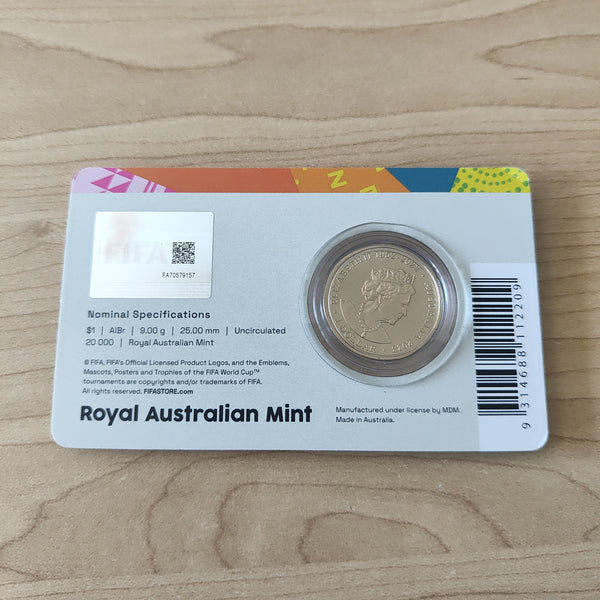 2023 RAM $1 FIFA Women's World Cup Coloured Carded Uncirculated Coin