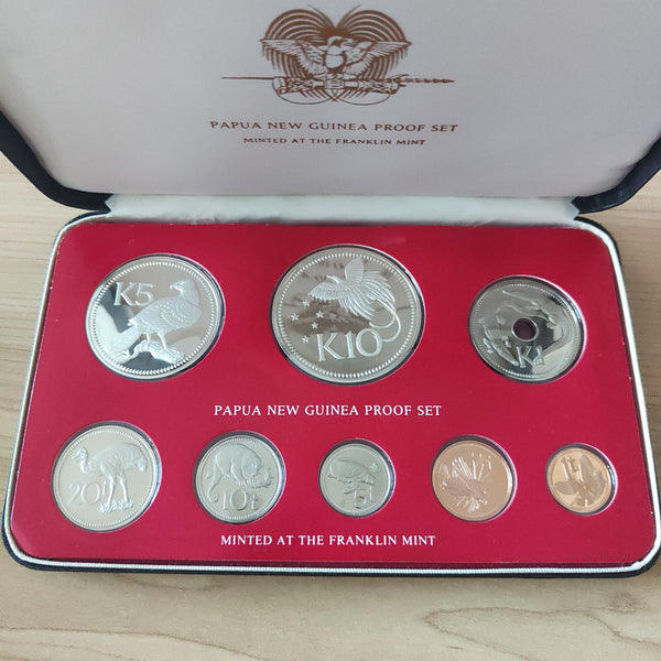 Papua New Guinea 1976 Proof Set includes 5K & 10K Silver Coins