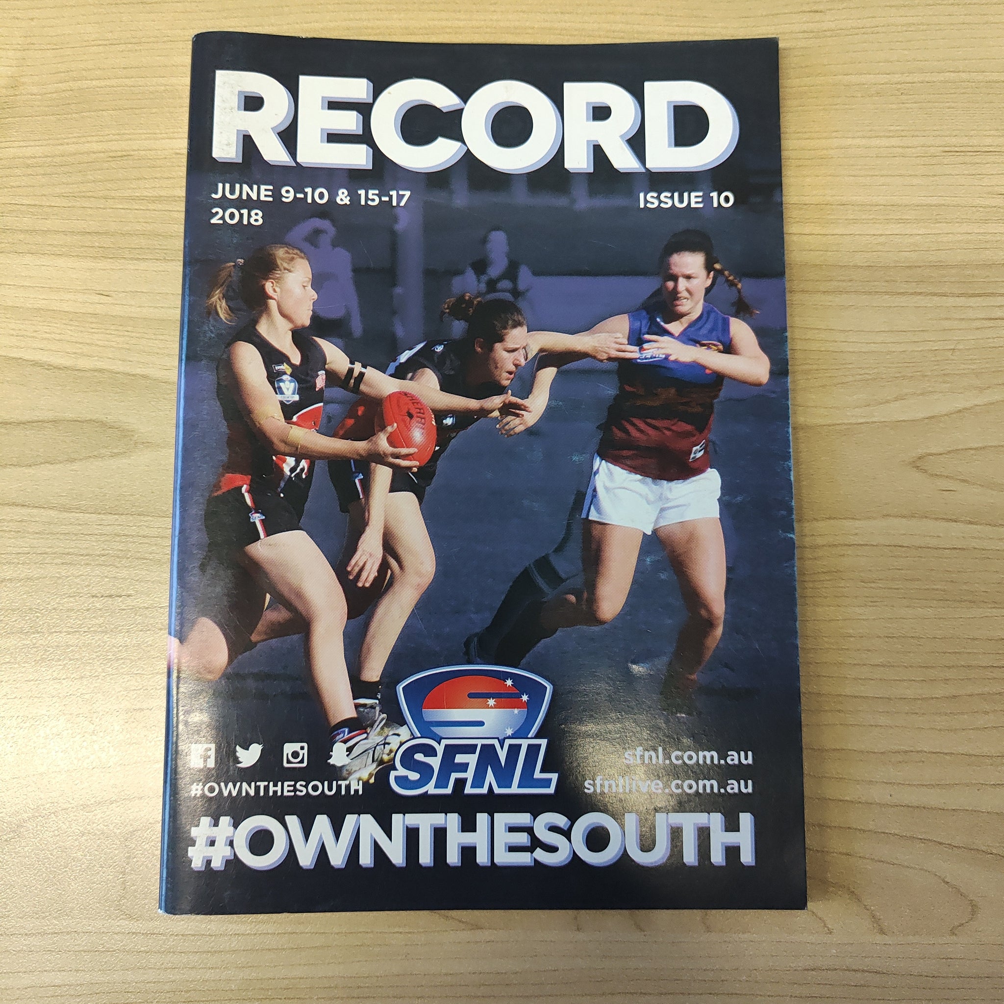 2018 June 9-10 & 15-18 Issue 10 SFNL Southern Football Netball League Record