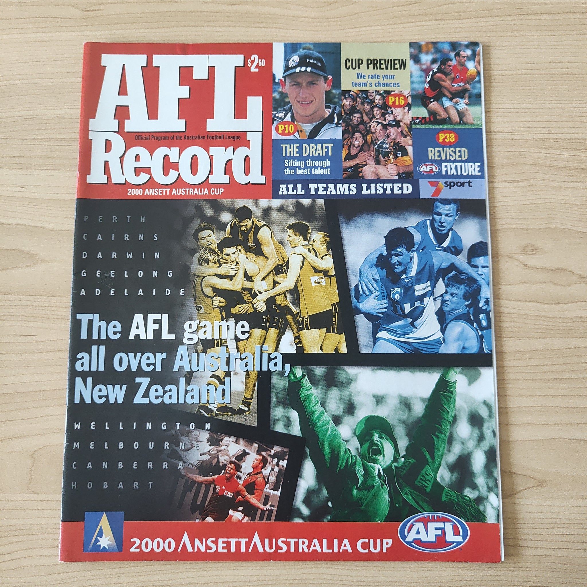 2000 Ansett Australia Cup Program Football Record