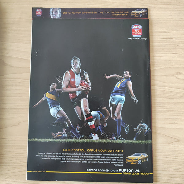 2006 Sept 10 1st Elimination Collingwood v Western Bulldogs Including Ticket Football Record