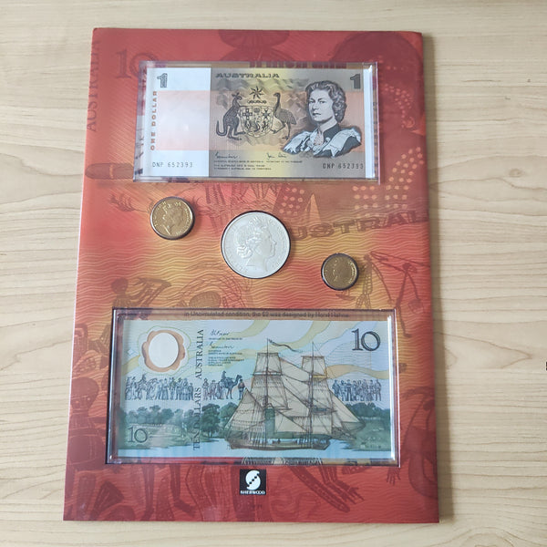 Sherwood Indigenous Australia Coin and Note Portfolio with 1oz Silver Coin