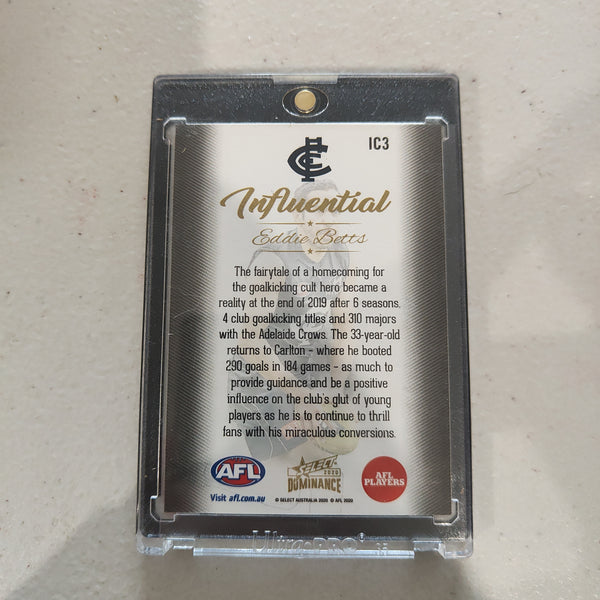 2020 AFL Select Dominance Influential Eddie Betts Carlton LOW NUMBER 01/40